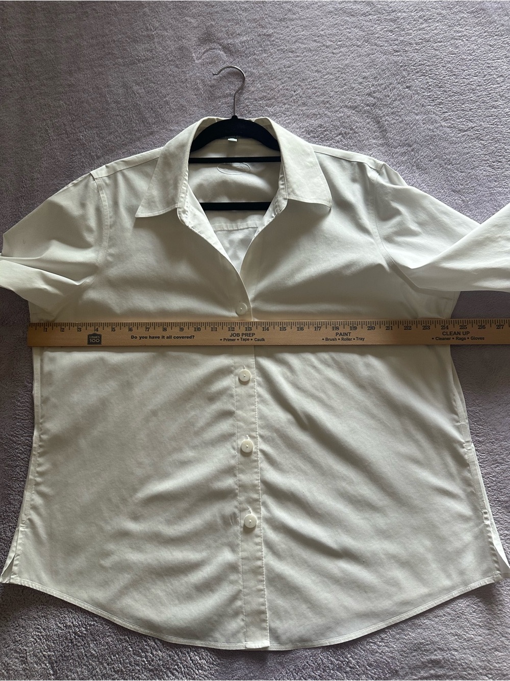 Foxcroft White Non-Iron Shaped Fit Button-Up - Picture 7 of 9